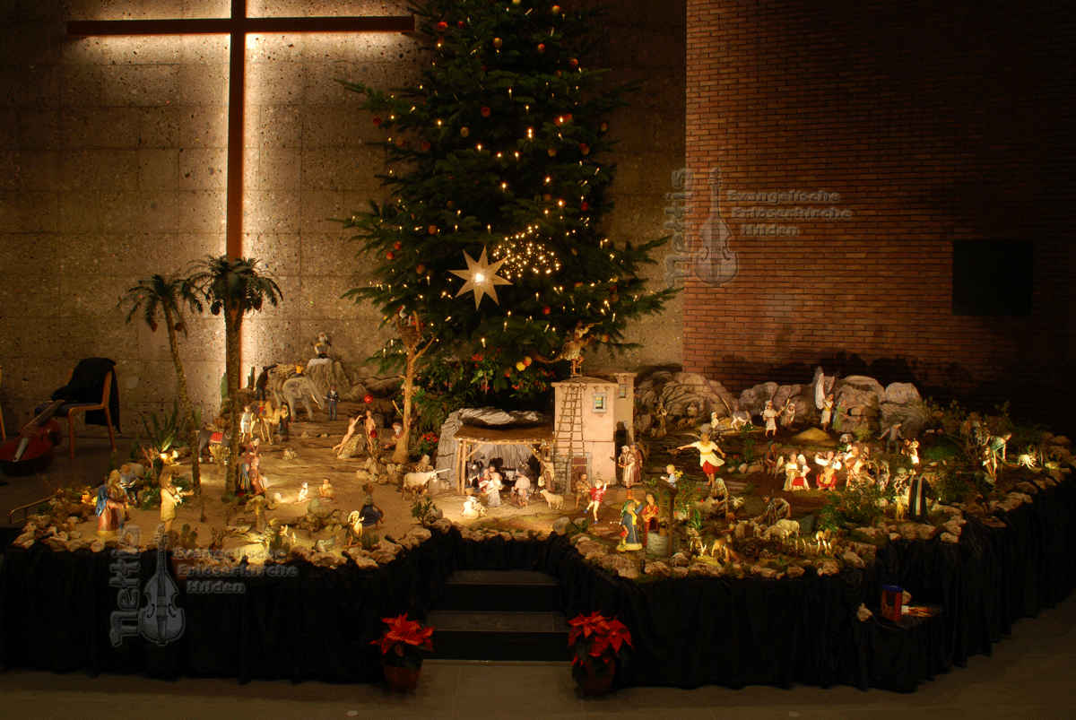 Die Krippe der Erlöserkirche Krippen Gesamtbild 2025